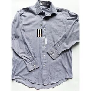 NWT Vintage Men's Valentino Button Down Pin Stripe Dress Shirt Size 15.5 32-33